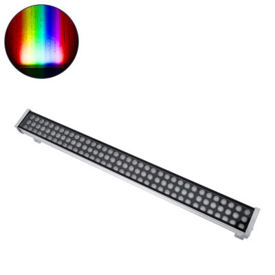 Alternative view of LEDTM® WASHERGAIA 90218 Μπάρα Φωτισμού Wall Washer LED 216W 18360lm 10° DC 24V Αδιάβροχο IP67 Πολύχρωμο RGBW Dimmable DMX512 - Bridgelux SMD Chip - Ασημί - Μ100 x Π10.2 x Υ9.5cm - 3 Χρόνια Εγγύηση