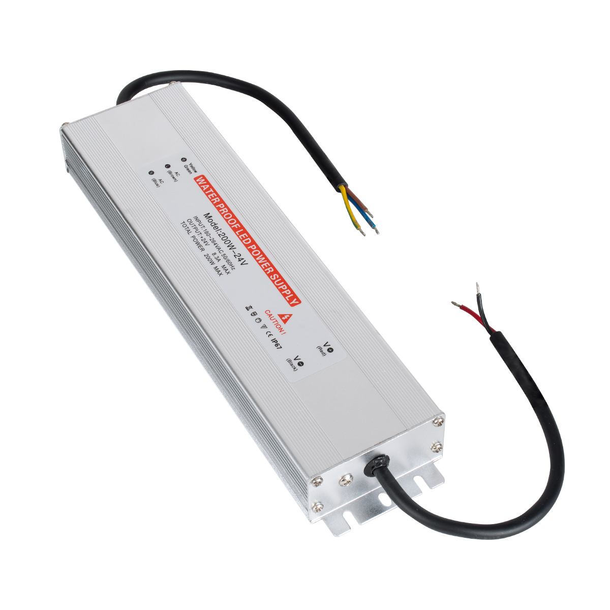 LEDTM® 73064 Μεταλλικό Τροφοδοτικό SELV για Προϊόντα LED 200W 8.3A - AC 220-240V σε DC 24V - Αδιάβροχο IP67 Μ25.5 x Π6.5 x Υ3cm - 3 Years Warranty - Image 2