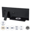 LEDTM® PALADIN 61352 Μοντέρνο Φωτιστικό Τοίχου - Απλίκα Ξενοδοχείου Reading Light με Φορτιστή USB 3A & Wireless 20W LED 6W 720lm 36° & 360° AC 220-240V IP20 Φυσικό Λευκό 4500K - Bridgelux COB Chip & TÜV SÜD Driver - Μαύρο Ματ - Μ30 x Π11 x Υ12cm - 3 Χρόνια Εγγύηση - Image 2