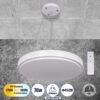 LEDTM® CASPER 61018 Μοντέρνο Κρεμαστό Φωτιστικό Οροφής LED 76W 8372lm 120° AC 220-240V IP20 Ρυθμιζόμενο Λευκό CCT με Χειριστήριο από 2700K έως 6000K Dimmable - Lumileds SMD Chip - Λευκό Ματ - Μ45 x Π45 x Υ5.5cm - 3 Χρόνια Εγγύηση - Image 2