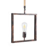 LEDTM® FRAISE 01814 Vintage Κρεμαστό Φωτιστικό Οροφής με Ντουί 1 x E27 AC 220-240V IP20 - Χάλκινο & Μπεζ - Μ32 x Π4 x Υ32cm - Image 2