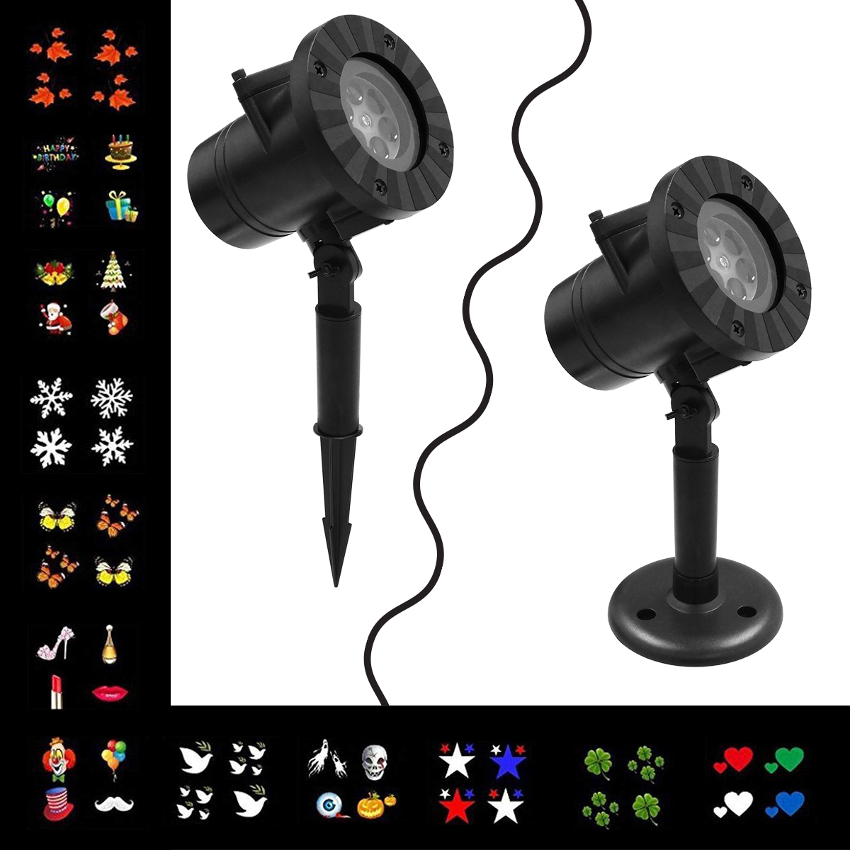 LEDTM® 75599 Προβολάκι Κήπου Καρφωτό - Δαπέδου Epistar LED 6W 300lm 60° AC 230V Αδιάβροχο IP44 RGB με 12 Διαφορετικά Σχέδια Φωτισμού - Image 2