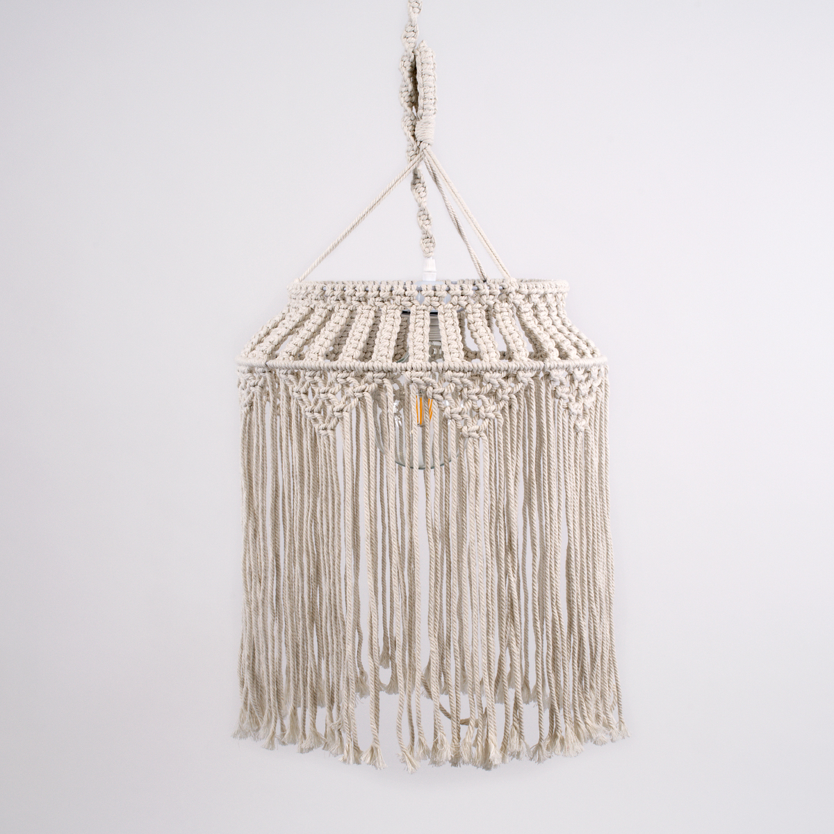 LEDTM® ALGERIA 36202 Boho Κρεμαστό Φωτιστικό Οροφής με Ντουί 1 x E27 AC 220-240V IP20 - Μπεζ - Μ40 x Π40 x Υ50cm - Image 5