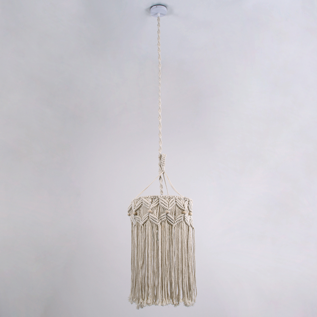 LEDTM® CONGO 36206 Boho Κρεμαστό Φωτιστικό Οροφής με Ντουί 1 x E27 AC 220-240V IP20 - Μπεζ - Μ30 x Π30 x Υ50cm - Image 4
