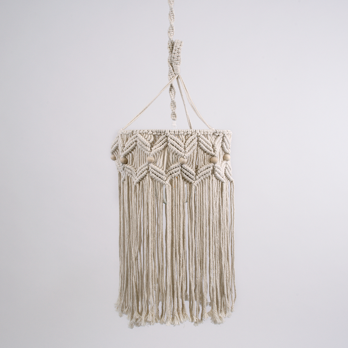 LEDTM® CONGO 36206 Boho Κρεμαστό Φωτιστικό Οροφής με Ντουί 1 x E27 AC 220-240V IP20 - Μπεζ - Μ30 x Π30 x Υ50cm - Image 5