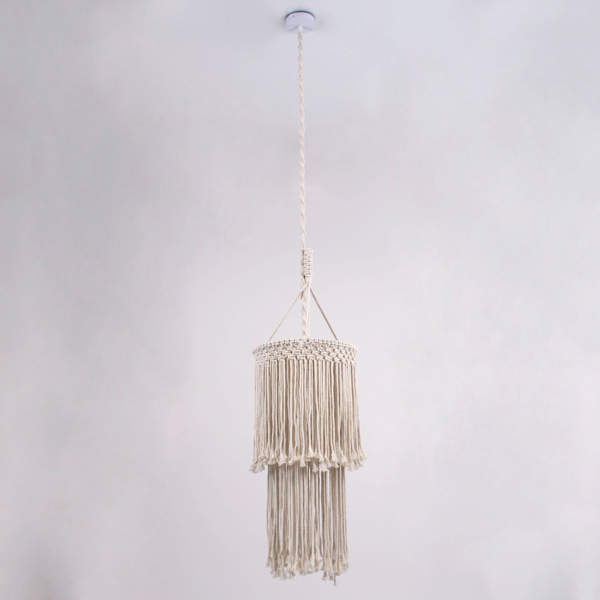 LEDTM® ZAMBIA 36208 Boho Κρεμαστό Φωτιστικό Οροφής με Ντουί 1 x E27 AC 220-240V IP20 - Μπεζ - Μ30 x Π30 x Υ60cm - Image 4