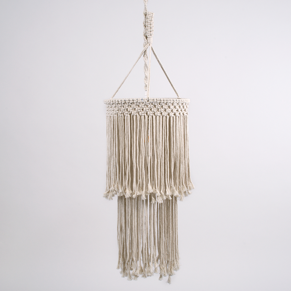 LEDTM® ZAMBIA 36208 Boho Κρεμαστό Φωτιστικό Οροφής με Ντουί 1 x E27 AC 220-240V IP20 - Μπεζ - Μ30 x Π30 x Υ60cm - Image 5