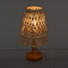 LEDTM® RWANDA 36210 Boho Επιτραπέζιο Φωτιστικό Πορτατίφ με Ντουί 1 x E27 AC 220-240V IP20 - Μπεζ & Καφέ - Μ15 x Π15 x Υ30cm - Image 3