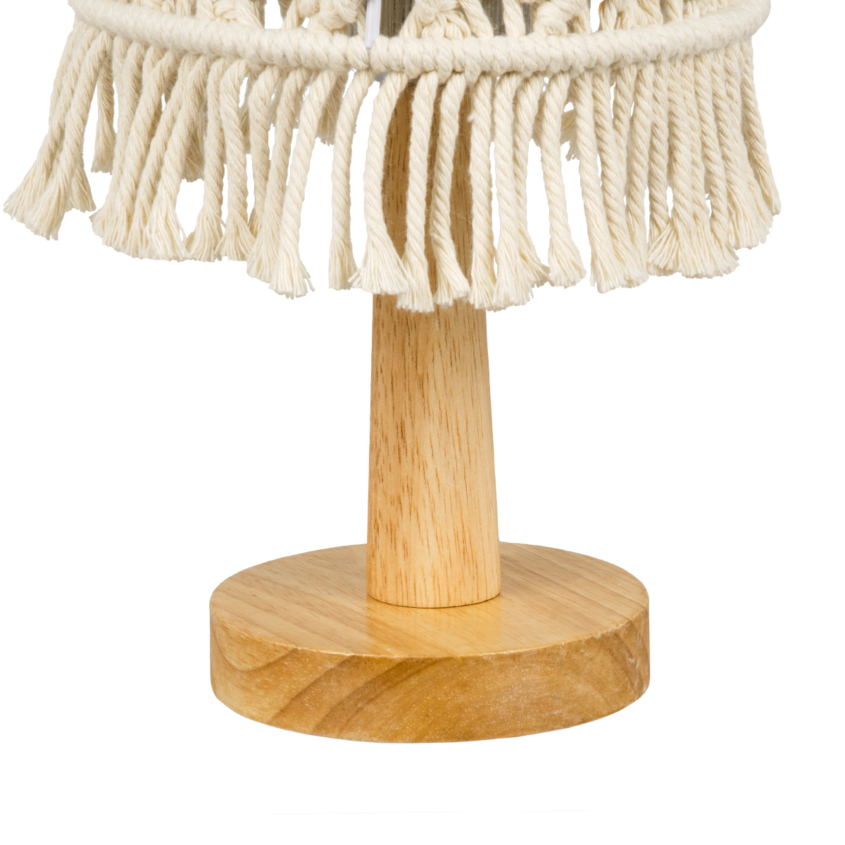 LEDTM® RWANDA 36210 Boho Επιτραπέζιο Φωτιστικό Πορτατίφ με Ντουί 1 x E27 AC 220-240V IP20 - Μπεζ & Καφέ - Μ15 x Π15 x Υ30cm - Image 7