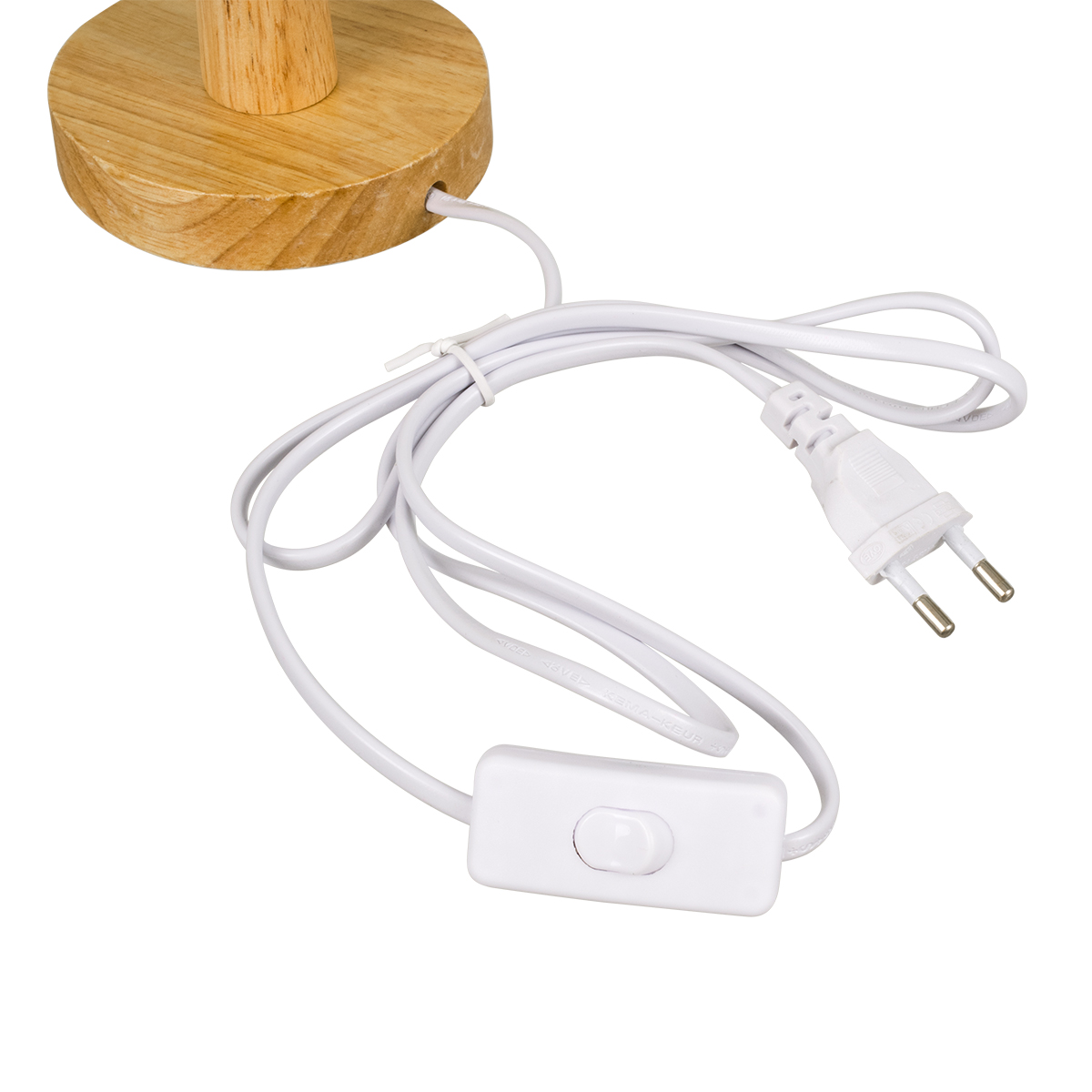 LEDTM® RWANDA 36210 Boho Επιτραπέζιο Φωτιστικό Πορτατίφ με Ντουί 1 x E27 AC 220-240V IP20 - Μπεζ & Καφέ - Μ15 x Π15 x Υ30cm - Image 9