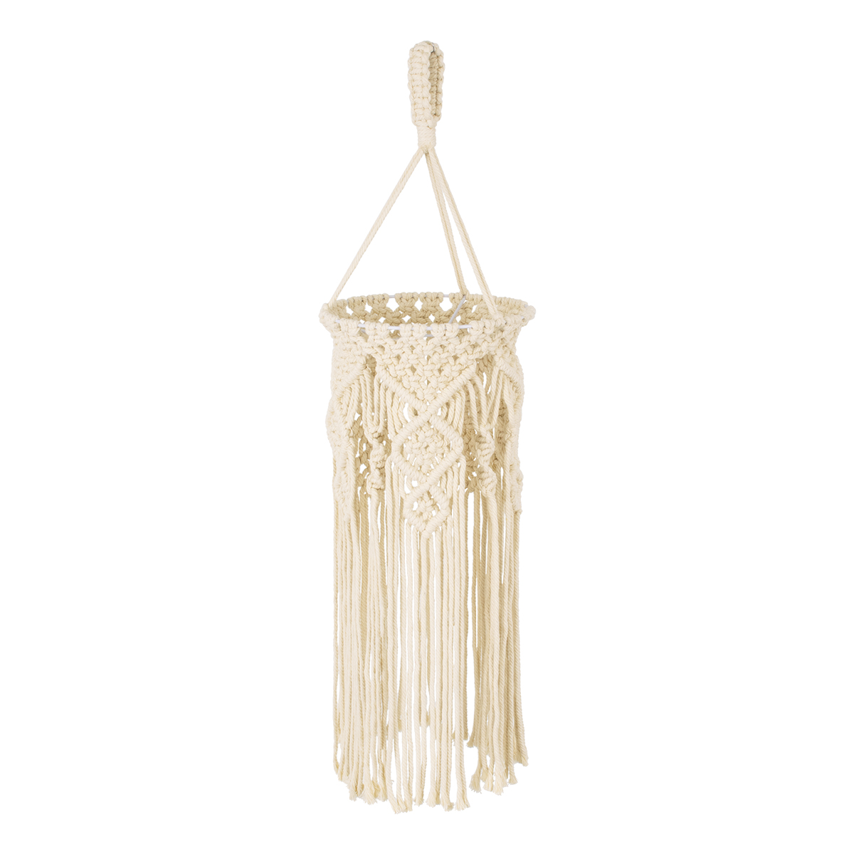 LEDTM® BAHRI 36211 Boho Κρεμαστό Φωτιστικό Οροφής με Ντουί 1 x E27 AC 220-240V IP20 - Μπεζ - Μ20 x Π20 x Υ65cm - Image 5
