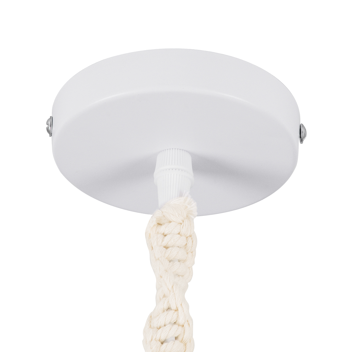 LEDTM® SHAQRA 36215 Μοντέρνο Κρεμαστό Φωτιστικό Οροφής με Ντουί 1 x E27 AC 220-240V IP20 - Μπεζ & Λευκό - Μ4 x Π4 x Υ110cm - Image 4