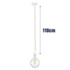 LEDTM® SHAQRA 36215 Μοντέρνο Κρεμαστό Φωτιστικό Οροφής με Ντουί 1 x E27 AC 220-240V IP20 - Μπεζ & Λευκό - Μ4 x Π4 x Υ110cm - Image 3