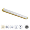 LEDTM® RENATA 60441 Μοντέρνο Φωτιστικό Τοίχου - Απλίκα Καθρέπτη Μπάνιου LED 12W 1400lm 210° AC 220-240V IP44 Φυσικό Λευκό 4500K - Lumileds SMD Chip & TÜV SÜD Driver - Χρυσό - Μ60 x Π4 x Υ5.5cm - 3 Χρόνια Εγγύηση - Image 2