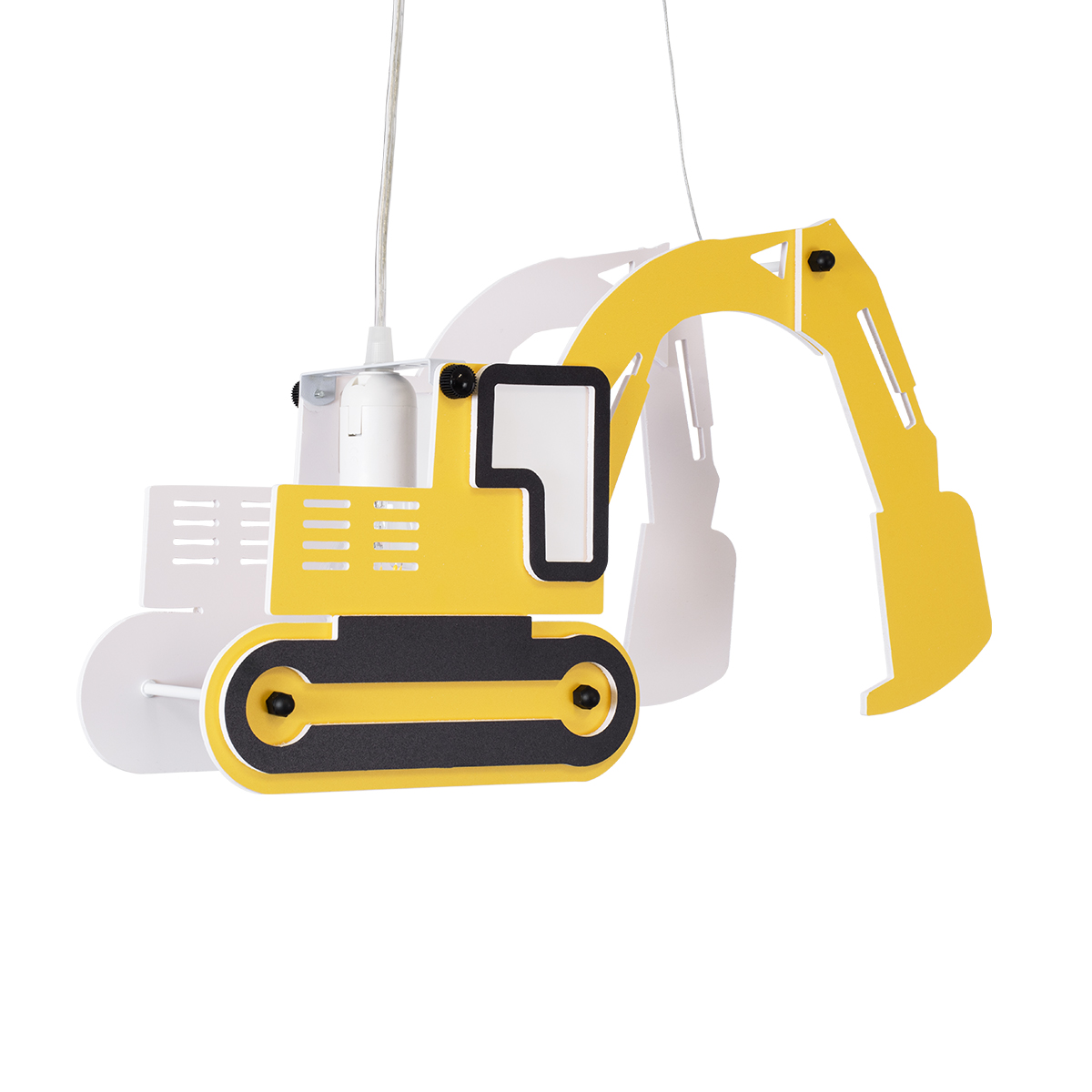 LEDTM® EXCAVATOR 61579 Παιδικό Κρεμαστό Φωτιστικό Οροφής με Ντουί 1 x E27 AC 220-240V IP20 - Κίτρινο & Μαύρο - Μ45 x Π15.5 x Υ27cm - Image 2