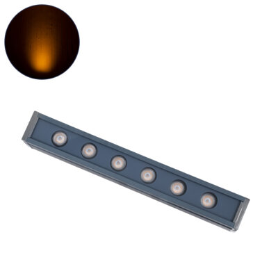 Alternative view of LEDTM® WASHERMARGO 90178 Μπάρα Φωτισμού Wall Washer LED 6W 630lm 30° DC 24V Αδιάβροχο IP65 Ultra Θερμό Λευκό 2200K Dimmable - Bridgelux SMD Chip - Γκρι Ανθρακί - Μ30 x Π4 x Υ5cm - 3 Χρόνια Εγγύηση