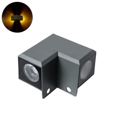 Alternative view of LEDTM® WALLDONA 90731 Γωνιακό Φωτιστικό LED 10W 1100lm 10° DC 24V Αδιάβροχο IP65 Θερμό Λευκό 2700K Dimmable - CREE XPE Chip - Γκρι Ανθρακί Ματ - Μ8 x Π8 x Υ6cm - 3 Χρόνια Εγγύηση