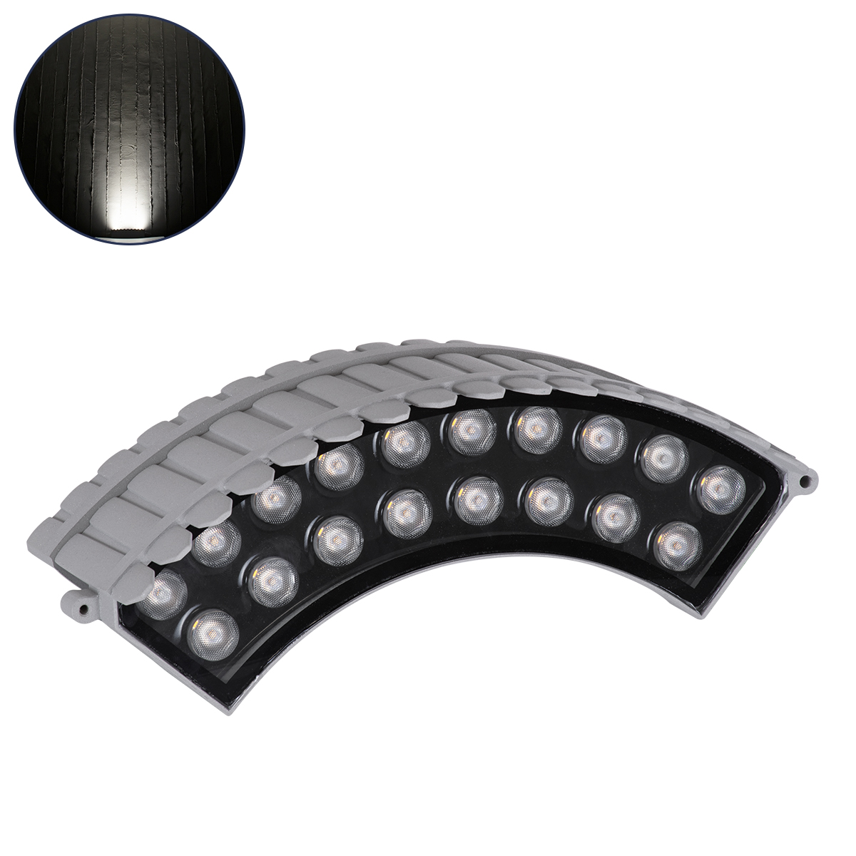 LEDTM® TREEJINA 90691 Κυρτή Μπάρα Φωτισμού Wall Washer για Φυτά - Δέντρα LED 18W 1710lm 10° DC 24V Αδιάβροχο IP67 Φυσικό Λευκό 4500K Dimmable - Bridgelux SMD Chip - Γκρι - Μ29 x Π11 x Υ10.5cm - 3 Χρόνια Εγγύηση - Image 2