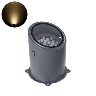 Alternative view of LEDTM® FLOOD-MILO 90737 Κινούμενος Προβολέας - Σποτ Φωτισμού Wall Washer για Φωτισμό Κτιρίων LED 24W 2160lm 10° AC 220-240V Αδιάβροχο IP67 Φ22 x Υ30cm Θερμό Λευκό 2700K - Γκρι Ανθρακί - 3 Χρόνια Εγγύηση