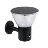 LEDTM® VEGGIE 90530 Μοντέρνο Φωτιστικό Τοίχου - Απλίκα LED 10W 330lm 120° με Ενσωματωμένο Φωτοβολταϊκό Panel 6V 2W & Επαναφορτιζόμενη Μπαταρία Li-ion 3.2V 1800mAh με Αισθητήρα Ημέρας-Νύχτας Αδιάβροχο IP65 Ψυχρό Λευκό 6000K - Μαύρο- Μ23 x Π30 x Υ25cm - 2 Χρόνια Εγγύηση - Image 2