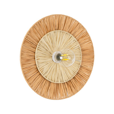 Alternative view of LEDTM® COLOMBO 02278 Boho Φωτιστικό Τοίχου - Απλίκα με Ντουί 1 x E27 AC 220-240V IP20 - Μπεζ - Μ40 x Π40 x Υ9cm
