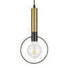 LEDTM® OLVERO 00772 Μοντέρνο Κρεμαστό Φωτιστικό Οροφής με Ντουί 1 x E27 AC 220-240V IP20 - Μαύρο & Χρυσό - Μ18 x Π4 x Y38cm - Image 2