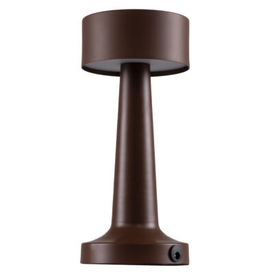 Alternative view of LEDTM® BELLA 76507 Επαναφορτιζόμενο Επιτραπέζιο Φωτιστικό Πορτατίφ LED 1.5W 105lm 120° DC 5V IP44 Θερμό Λευκό 2700K Dimmable Καφέ Αλουμίνιο - Μ9 x Π9 x Υ21cm - 2 Xρόνια Εγγύηση