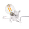 LEDTM® MOUSE 00676 Vintage Επιτραπέζιο Φωτιστικό Πορτατίφ με Ντουί 1 x E12 AC 220-240V IP20 - Λευκό - Μ13 x Π4 x Υ7cm - Image 2