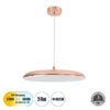 LEDTM® BARON 61256 Μοντέρνο Κρεμαστό Φωτιστικό Οροφής LED 24W 2880lm 120° AC 220-240V IP20 Ρυθμιζόμενο Λευκό CCT με On/Off 2700K/4500K/6000K - Lumileds SMD Chip - Ροζ Χρυσό - Μ40 x Π40 x Υ10cm - 3 Χρόνια Εγγύηση - Image 2