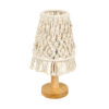 LEDTM® RWANDA 36210 Boho Επιτραπέζιο Φωτιστικό Πορτατίφ με Ντουί 1 x E27 AC 220-240V IP20 - Μπεζ & Καφέ - Μ15 x Π15 x Υ30cm - Image 2