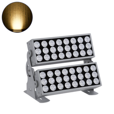 Alternative view of LEDTM® FLOOD-ZENA 90220 Προβολέας Wall Washer για Φωτισμό Κτιρίων LED 120W 10800lm 3° DC 24V Αδιάβροχο IP65 L38 x W30.5 x H24cm Θερμό Λευκό 2700K - Ασημί - 3 Years Warranty