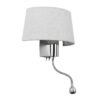 LEDTM® ELEGANT 01493 Μοντέρνο Φωτιστικό Τοίχου - Απλίκα Ξενοδοχείου Reading Light με Ντουί 1 x E27 LED 3W 360lm 36° AC 220-240V IP20 Θερμό Λευκό 2700K - Bridgelux COB Chip - Ασημί & Λευκό - Μ26 x Π16.5 x Υ33cm - 2 Χρόνια Εγγύηση - Image 2