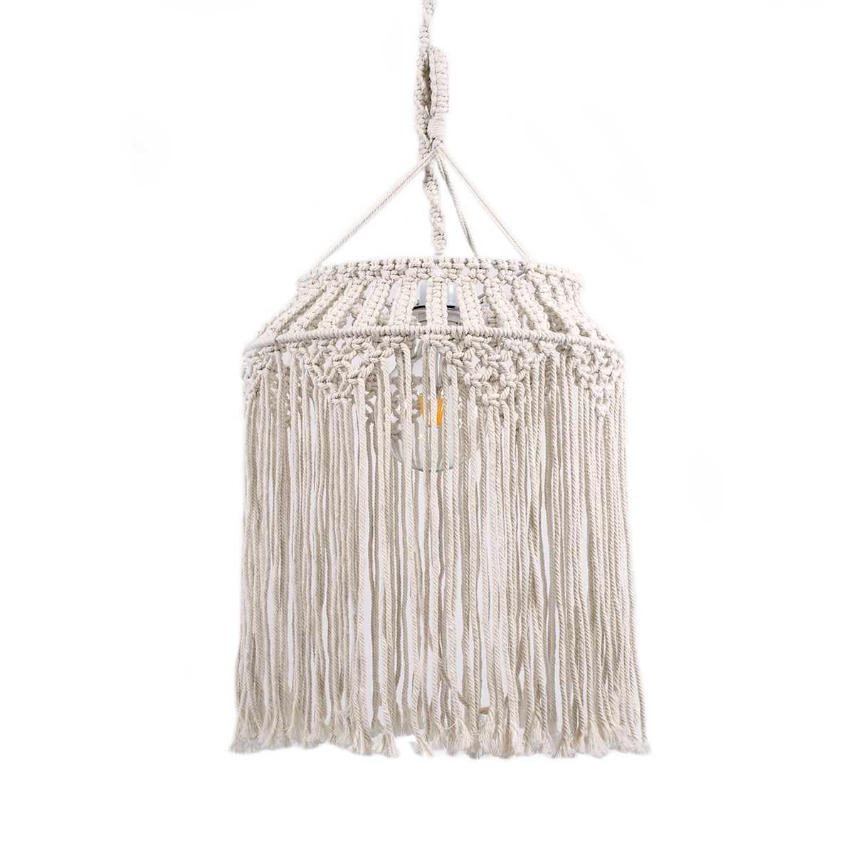LEDTM® ALGERIA 36202 Boho Κρεμαστό Φωτιστικό Οροφής με Ντουί 1 x E27 AC 220-240V IP20 - Μπεζ - Μ40 x Π40 x Υ50cm - Image 2