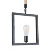 LEDTM® FRAISE 01077 Vintage Κρεμαστό Φωτιστικό Οροφής με Ντουί 1 x E27 AC 220-240V IP20 - Μαύρο & Μπεζ - Μ32 x Π4 x Υ32cm - Image 2