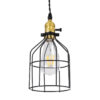 LEDTM® GALOT 01179 Vintage Κρεμαστό Φωτιστικό Οροφής με Ντουί 1 x E27 AC 220-240V IP20 - Μαύρο & Χρυσό - Μ13.5 x Π13.5 x Y16cm - Image 2