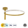 LEDTM® VERONA 61222 Μοντέρνο Φωτιστικό Οροφής LED 24W 2688lm 360° AC 220-240V IP20 Ρυθμιζόμενο Λευκό CCT με On/Off 2700K/4500K/6000K - Lumileds SMD Chip - Χρυσό - Μ40 x Π40 x Υ23cm - 3 Χρόνια Εγγύηση - Image 2