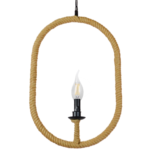 LEDTM® LINDELL 10001142 Vintage Κρεμαστό Φωτιστικό Οροφής με Ντουί 1 x E14 AC 220-240V IP20 - Μαύρο & Μπεζ - Μ35 x Π10 x Υ53cm - Image 2