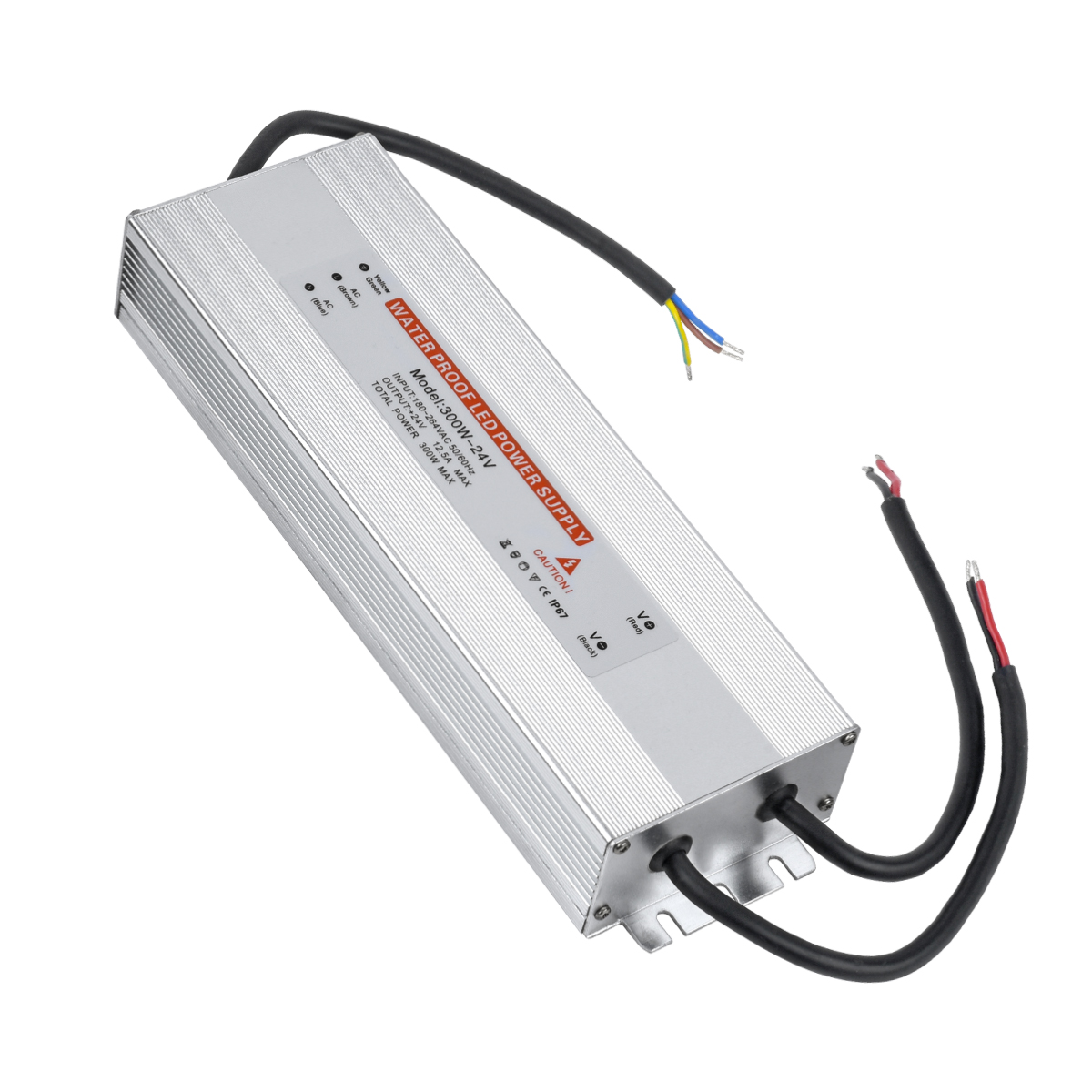 LEDTM® 73065 Μεταλλικό Τροφοδοτικό SELV για Προϊόντα LED 300W 12.5A - AC 220-240V σε DC 24V - Αδιάβροχο IP67 Μ24.5 x Π7.5 x Υ4cm - 3 Years Warranty - Image 2