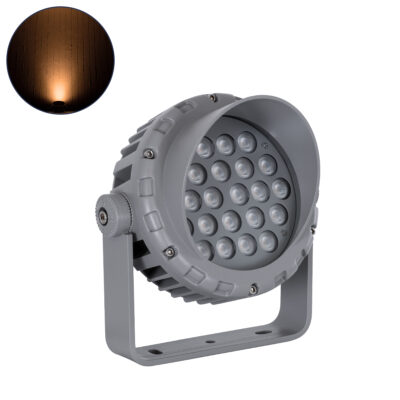 Alternative view of LEDTM® FLOODMENA 90336 Προβολέας Σποτ Wall Washer με Αντιθαμβωτική Γρίλια LED 24W 2040lm 30° AC 220-240V Αδιάβροχο IP67 Ultra Θερμό Λευκό 2200K - Bridgelux SMD Chip - Γκρι Ανθρακί - Μ19.5 x Π16 x Υ21cm - 3 Χρόνια Εγγύηση