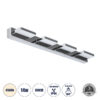 LEDTM® KARLA 60456 Μοντέρνο Φωτιστικό Τοίχου - Απλίκα Καθρέπτη Μπάνιου LED 14W 1600lm 180° AC 220-240V IP44 Φυσικό Λευκό 4500K - Lumileds SMD Chip & TÜV SÜD Driver - Νίκελ Χρώμιο - Μ60 x Π9 x Υ5cm - 3 Χρόνια Εγγύηση - Image 2