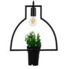 LEDTM® FLOWERPOT 10001209 Μοντέρνο Κρεμαστό Φωτιστικό Οροφής με Ντουί 1 x E27 AC 220-240V IP20 - Μαύρο & Πράσινο - Μ34 x Π34 x Y34cm - Image 2