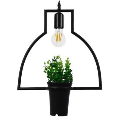 Alternative view of LEDTM® FLOWERPOT 10001209 Μοντέρνο Κρεμαστό Φωτιστικό Οροφής με Ντουί 1 x E27 AC 220-240V IP20 - Μαύρο & Πράσινο - Μ34 x Π34 x Y34cm