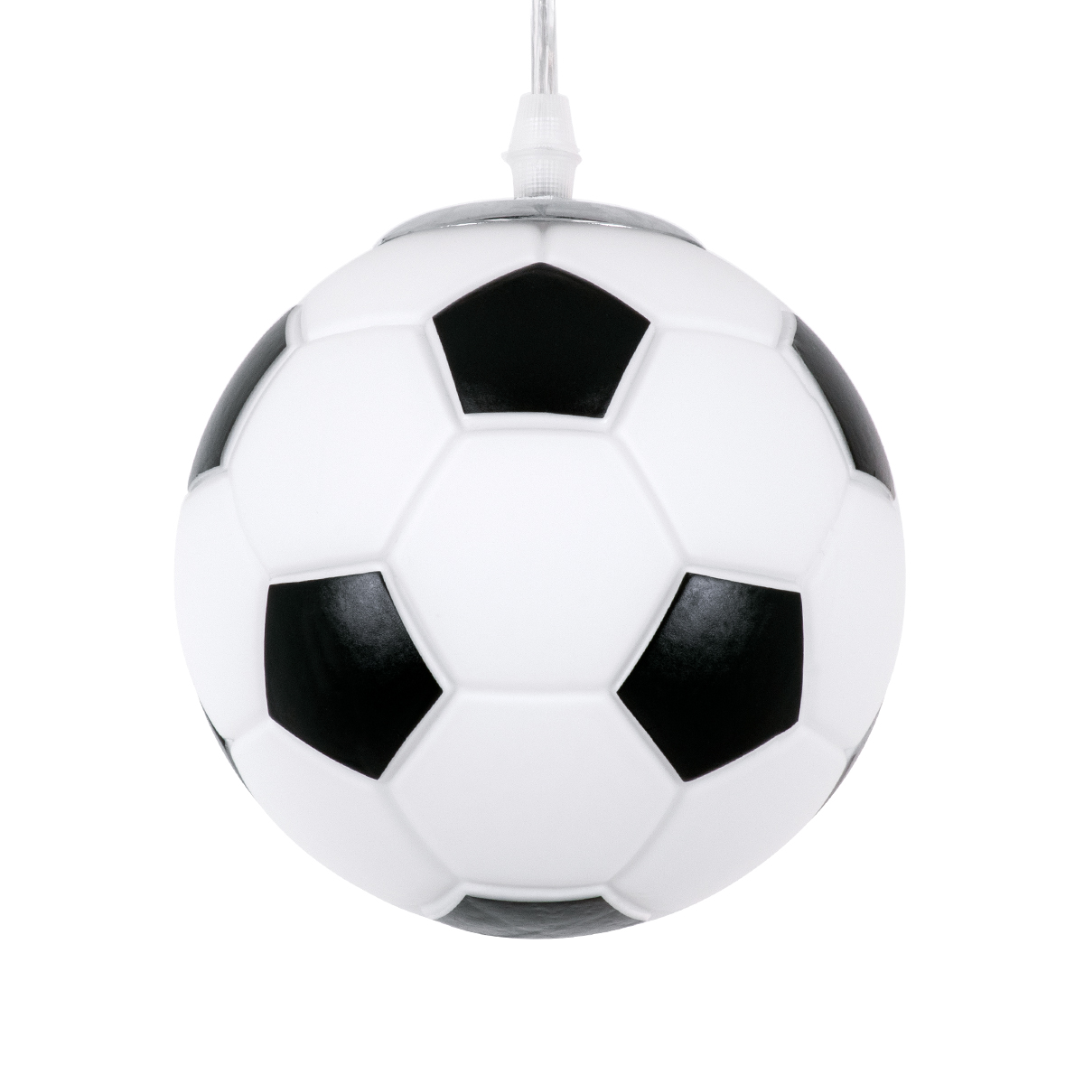 LEDTM® FOOTBALL 00643 Παιδικό Κρεμαστό Φωτιστικό Οροφής με Ντουί 1 x E27 AC 220-240V IP20 - Λευκό & Μαύρο - Μ15 x Π15 x Y18cm - Image 2