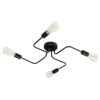 LEDTM® LIBERTA 00838 Vintage Φωτιστικό Οροφής με Ντουί 4 x E27 AC 220-240V IP20 - Μαύρο - Μ44.5 x Π44.5 x Υ12cm - Image 2