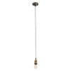 LEDTM® SUSPENS 115105 Vintage Κρεμαστό Φωτιστικό Οροφής με Ντουί 1 x E27 AC 220-240V IP20 - Χρυσό & Καφέ - Μ10 x Π10 x Y108.7cm - Image 2