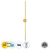LEDTM® DIADEM 61334 Μοντέρνο Φωτιστικό Τοίχου - Απλίκα LED 18W 2160lm 120° AC 220-240V IP20 Ρυθμιζόμενο Λευκό CCT με On/Off 2700K/4500K/6000K - Lumileds SMD Chip - Χρυσό Βούρτσας - Μ10 x Π4 x Υ120cm - 3 Χρόνια Εγγύηση - Image 2
