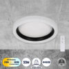 LEDTM® ARIANA 61034 Μοντέρνο Φωτιστικό Οροφής LED 55W 6376lm 120° AC 220-240V IP20 Ρυθμιζόμενο Λευκό CCT με Χειριστήριο από 2700K έως 6000K Dimmable - Lumileds SMD Chip - Λευκό Ματ & Μαύρο Ματ - Μ48 x Π48 x Υ9cm - 3 Χρόνια Εγγύηση - Image 2