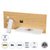 LEDTM® PALADIN 61360 Μοντέρνο Φωτιστικό Τοίχου - Απλίκα Ξενοδοχείου Reading Light με Φορτιστή USB 3A & Wireless 20W LED 6W 720lm 36° & 360° AC 220-240V IP20 Φυσικό Λευκό 4500K - Bridgelux COB Chip & TÜV SÜD Driver - Μπεζ & Λευκό - Μ30 x Π11 x Υ12cm - 3 Χρόνια Εγγύηση - Image 2