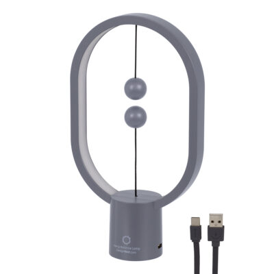 Alternative view of LEDTM® 76545 Επιτραπέζιο Φωτιστικό Πορτατίφ LED 15W 1500lm 360° DC 5V IP20 Θερμό Λευκό 2700K Γκρι & Λευκό Πλαστικό - Μ14 x Π5.5 x Υ24.8cm - 2 Xρόνια Εγγύηση