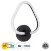 LEDTM® REGINA 61341 Μοντέρνο Φωτιστικό Τοίχου - Απλίκα LED 8W 960lm 360° AC 220-240V IP20 Ρυθμιζόμενο Λευκό CCT με On/Off 2700K/4500K/6000K - Lumileds SMD Chip - Μαύρο Ματ - Μ25 x Π7 x Υ28.5cm - 3 Χρόνια Εγγύηση - Image 2